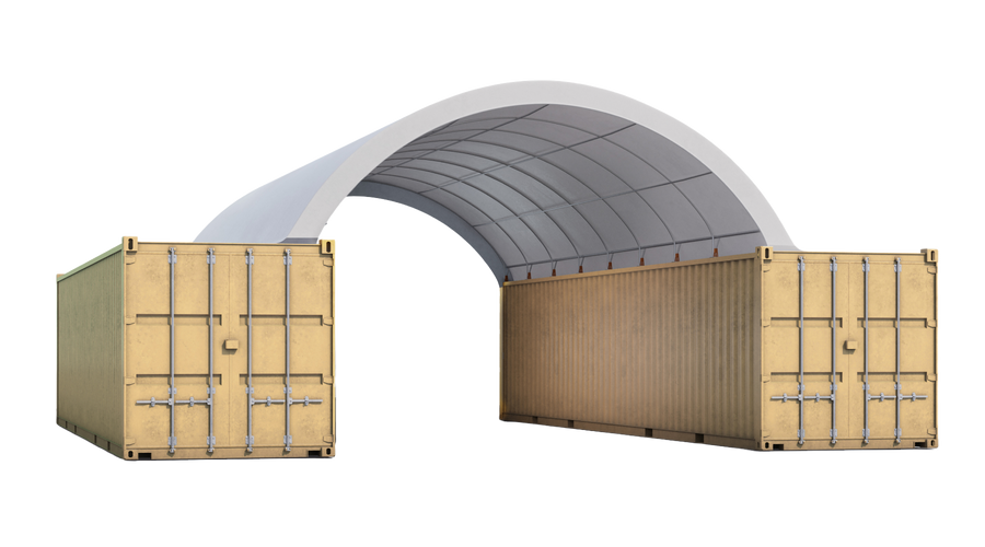 Conainers Walling Full End Wall with Mechanical Door – Container Shelters
